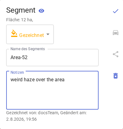 Zusatzinformationen zum Segment