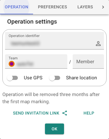 App menu