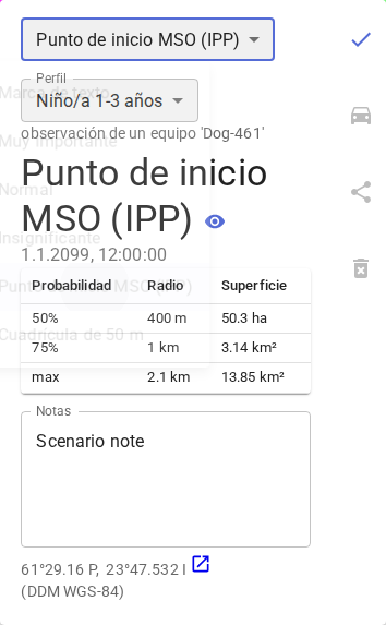 Perfil MSO en el popup de observación