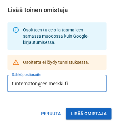 Tuntematon osoite