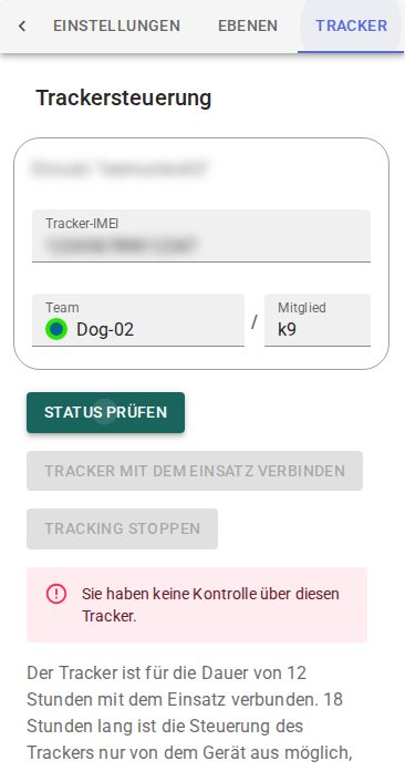 Trackersteuerung