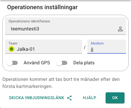 Inställning av sökpatrull-ID